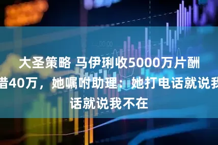 大圣策略 马伊琍收5000万片酬闺蜜借40万，她嘱咐助理：她打电话就说我不在